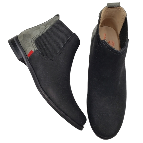 Marc JosephNIB Webster Bootie Black Nubuck Leather Pull On Boots Boy's 1.5